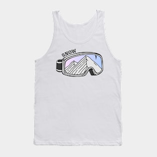 Sunset Mountain Ski Goggles | Snow Tank Top